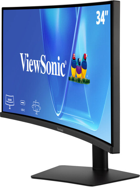 Viewsonic VG Series 34” UWQHD 21:9 IPS Curved Monitor with USB-C Hub
