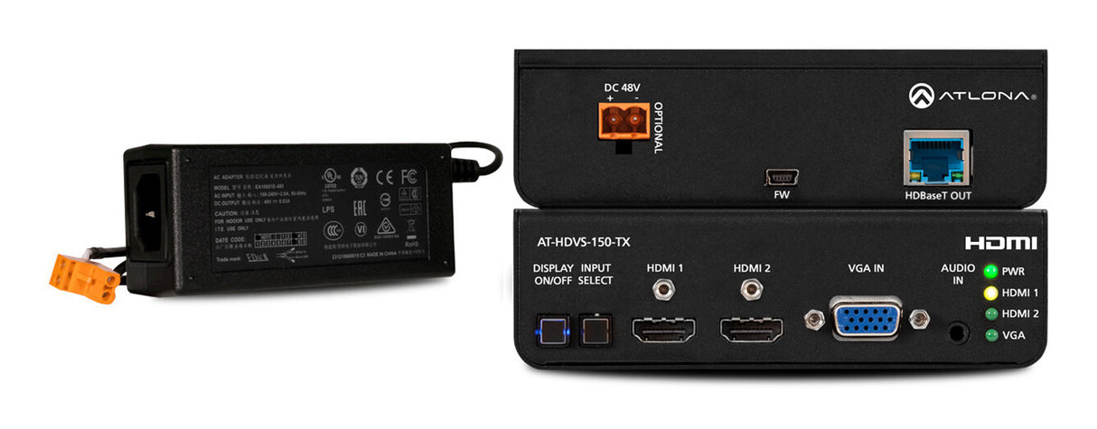 Atlona AT-HDVS-150-TX-PSK AV extender AV transmitter Black