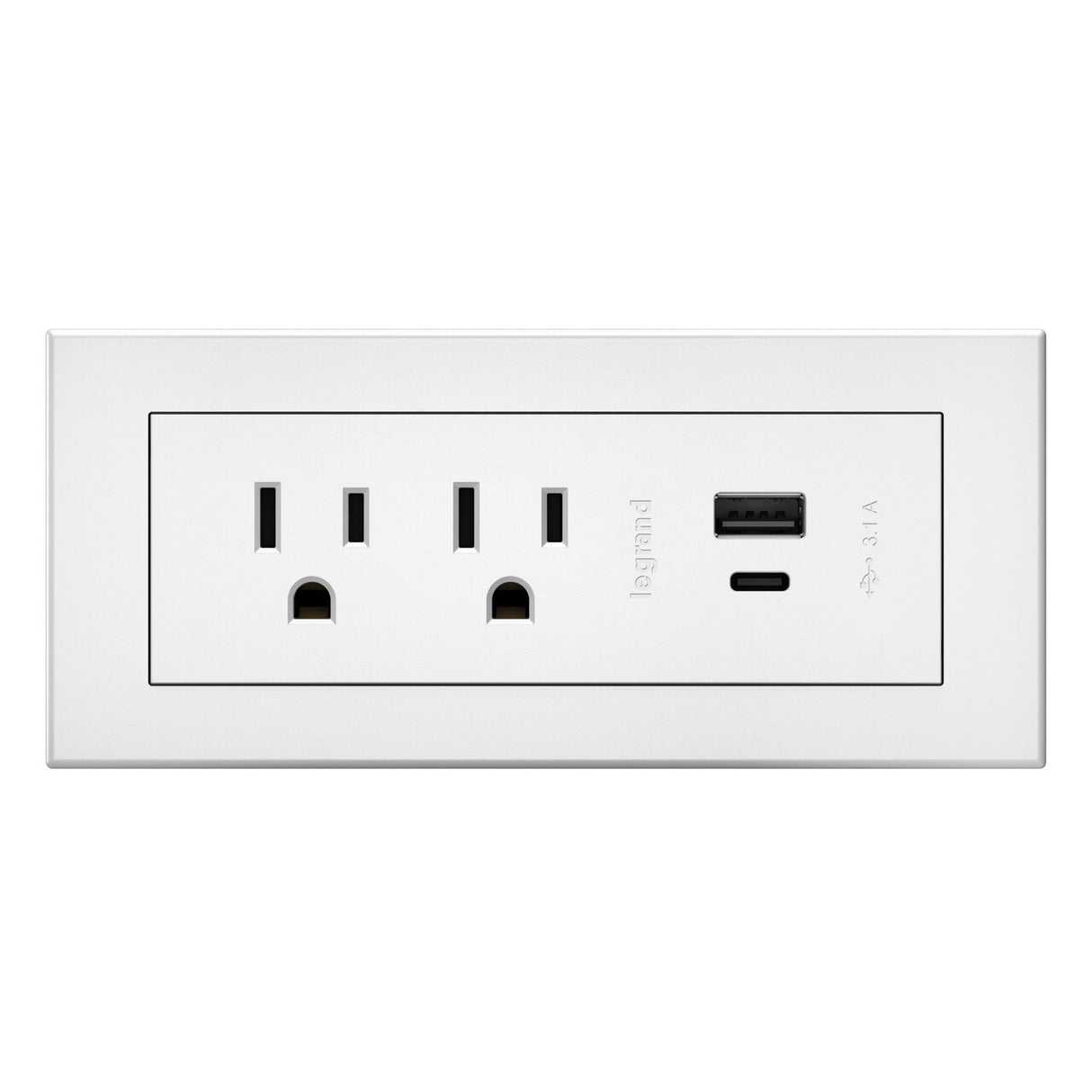 WIREMOLD RDZCWH socket-outlet 2x Type B + USB Type A + USB Type-C White