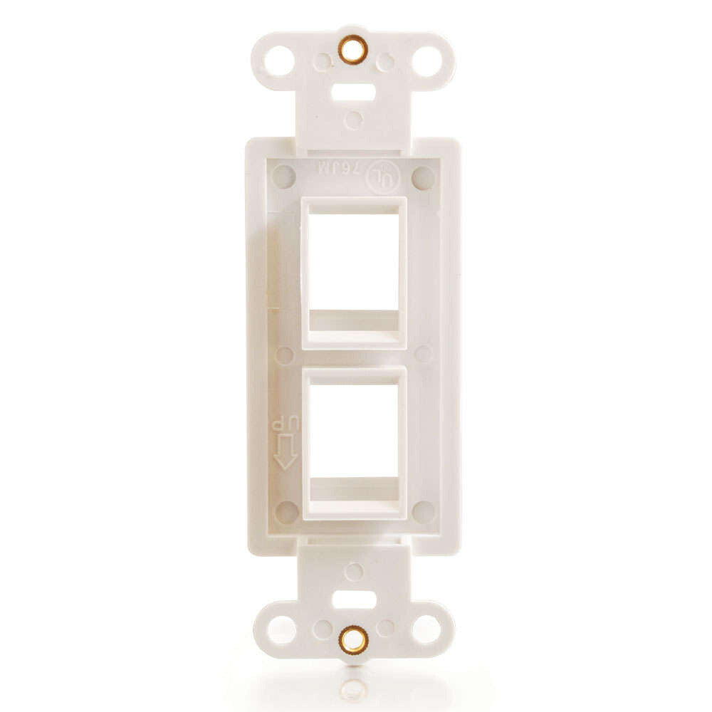 C2G Two Port Keystone Wall Plate - White