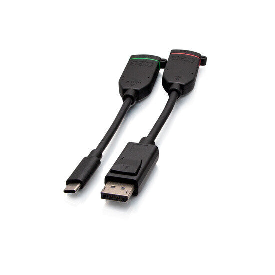 C2G 6ft (1.8m) 4K HDMI® Premium Cable and Dongle Adapter Ring with Color Coded DisplayPort™ and USB-C®