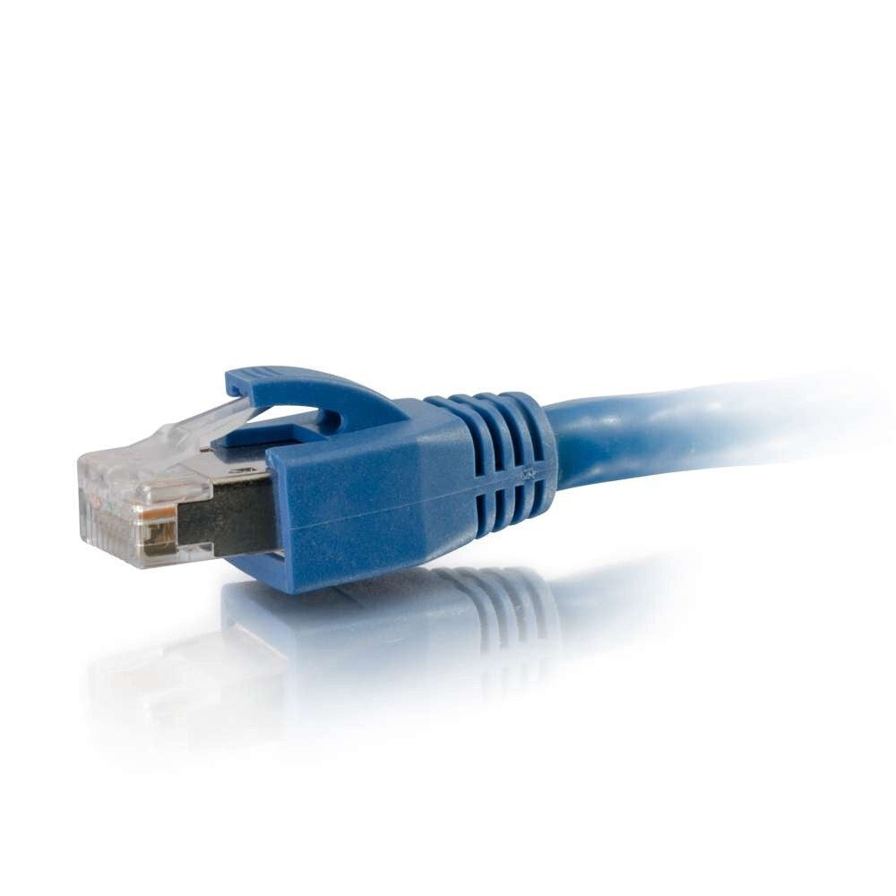 C2G 300ft (91.4m) Cat6 Snagless Solid Shielded Ethernet Network Patch Cable - Blue