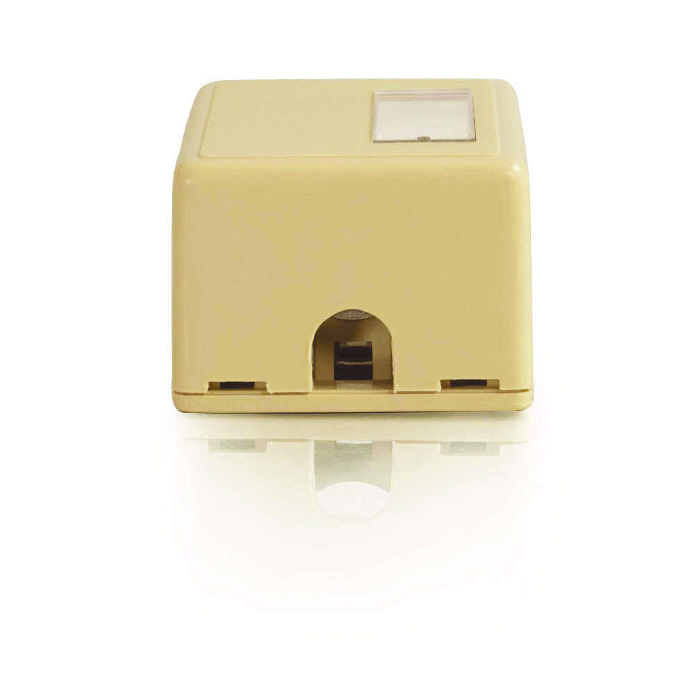 C2G 1-Port Keystone Jack Surface Mount Box - Ivory