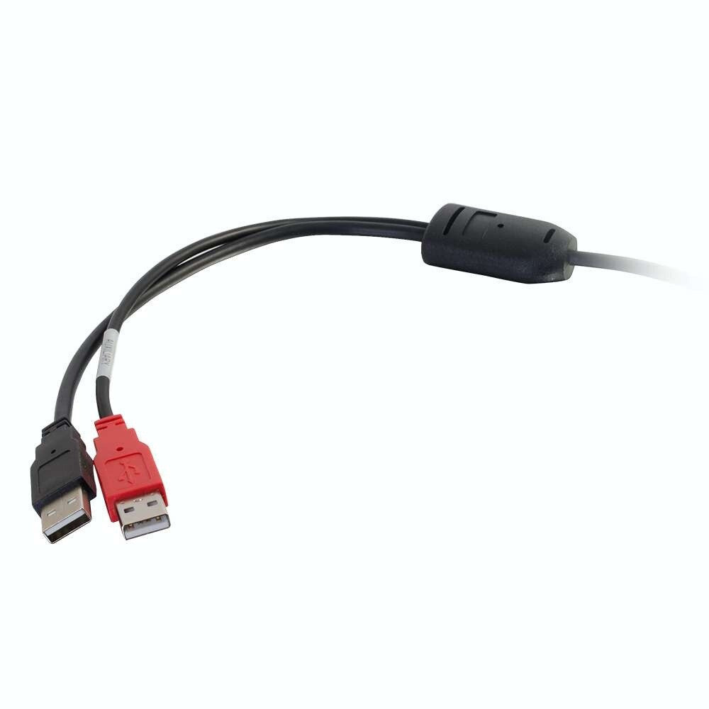 C2G 6ft (1.8m) USB 2.0 Two A Male to One Mini-B Male Y-Cable