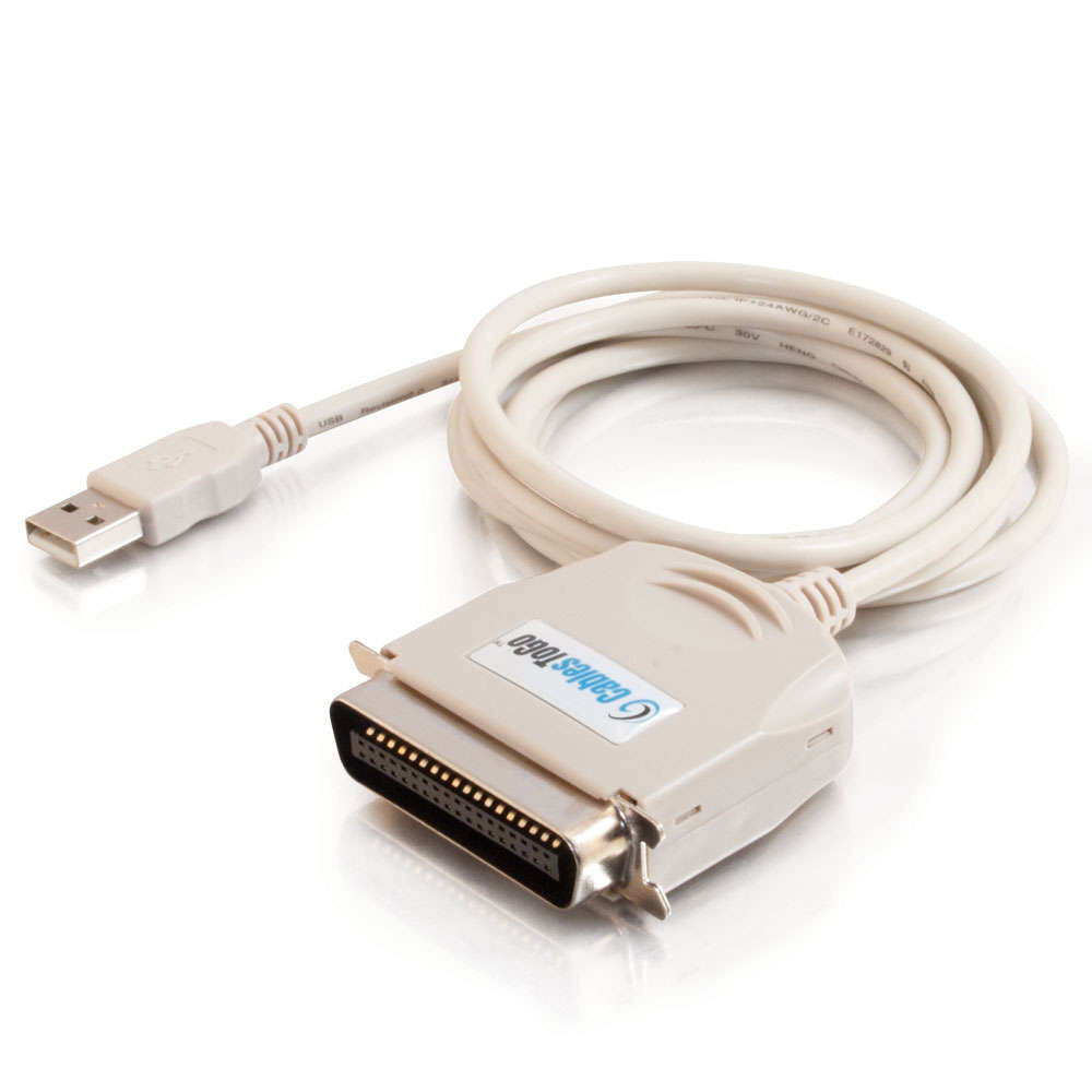C2G 6ft (1.8m) USB to C36 Parallel Printer Adapter Cable