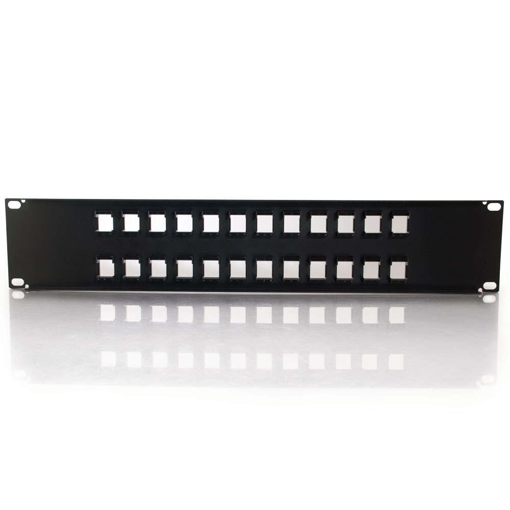 C2G 24-Port Blank Keystone/Multimedia Patch Panel
