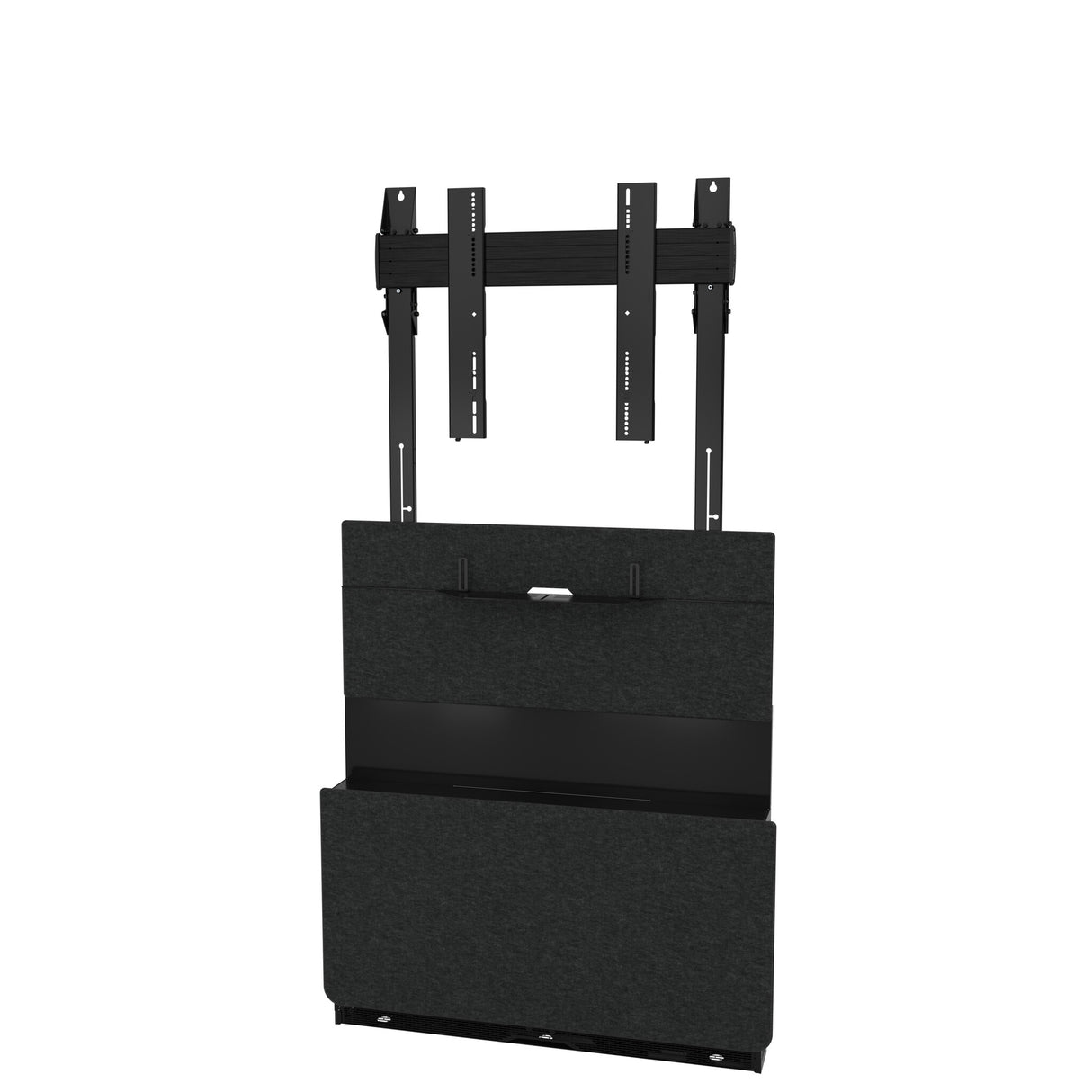 Chief Tempo Floor Support Mount and Frame, Black Powdercoat, Charcoal Gray Felt with Power for US & Canada