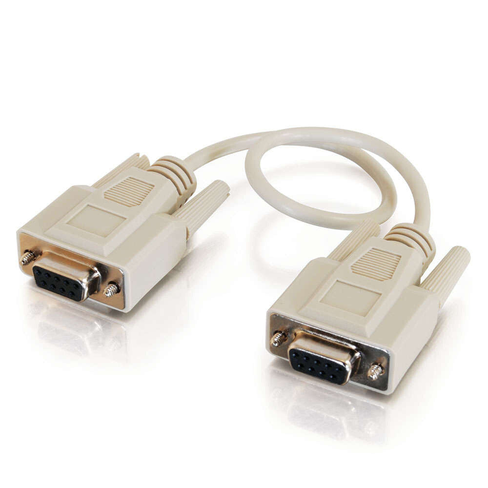 C2G 10ft (3m) DB9 F/F Serial RS232 Null Modem Cable - Black