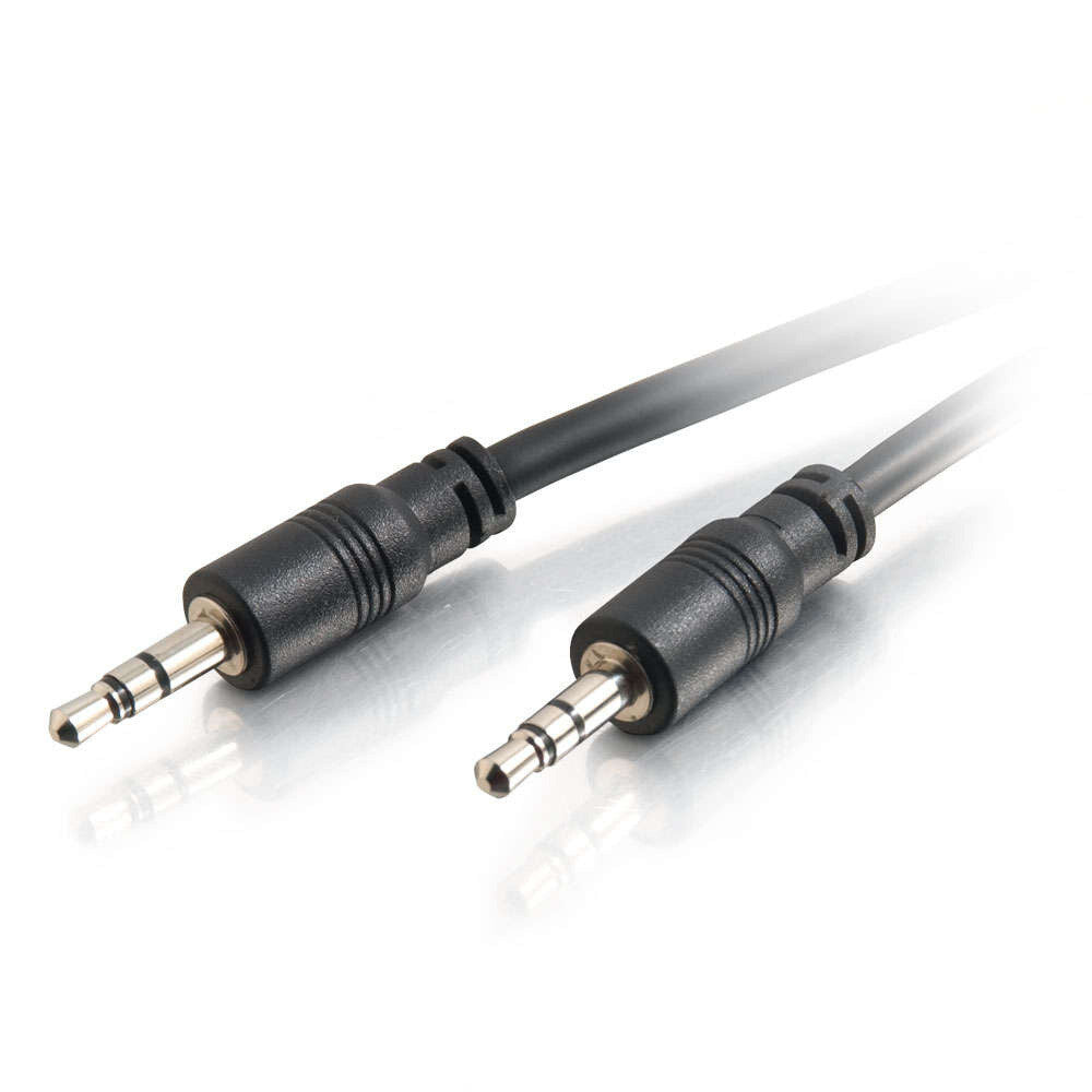 C2G 50ft (15.2m) 3.5mm Stereo Audio Cable With Low Profile Connectors M/M - In-Wall CMG-Rated