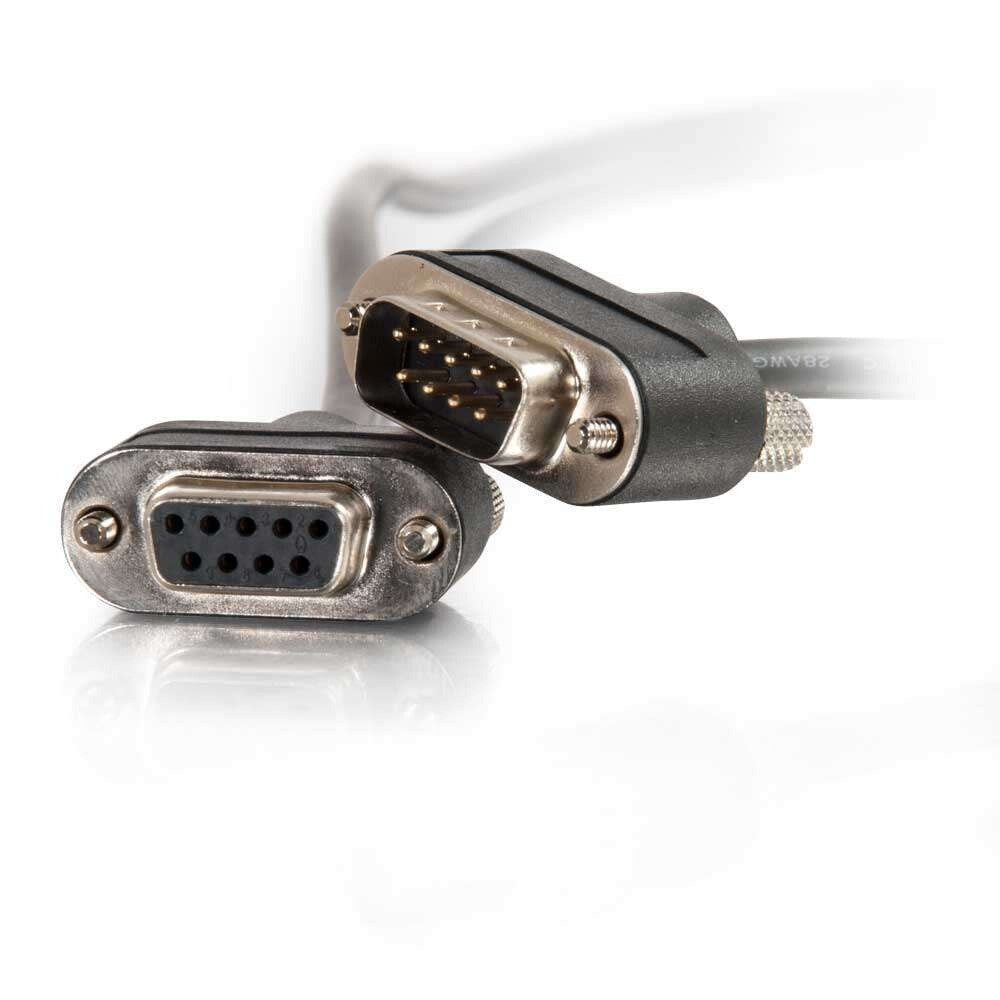 C2G 6ft (1.8m) Serial RS232 DB9 Null Modem Cable with Low Profile Connectors M/F - In-Wall CMG-Rated