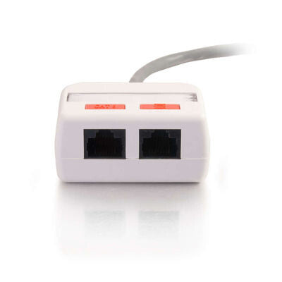 C2G 37049 cable gender changer RJ-45 Male RJ-45 female Blue, Red, White