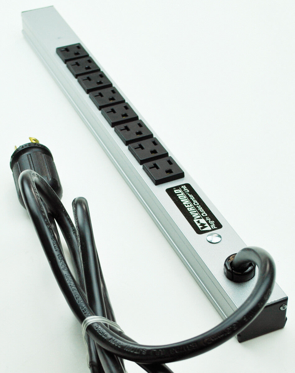 WIREMOLD 2008ULBC20R-TL power extension 1.8 m 8 AC outlet(s) Indoor Black, Grey