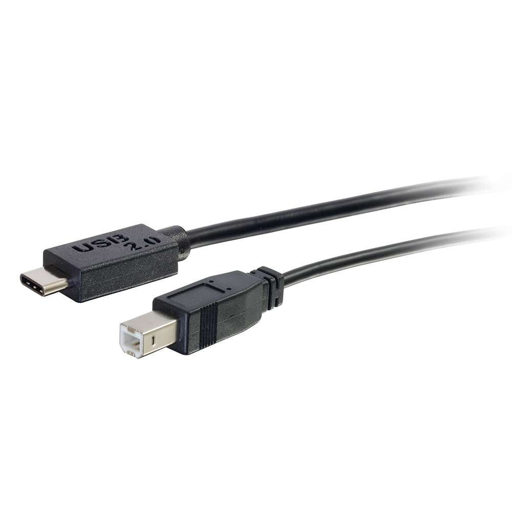 C2G 10ft (3m) USB 2.0 USB-C to USB-B Cable M/M - Black