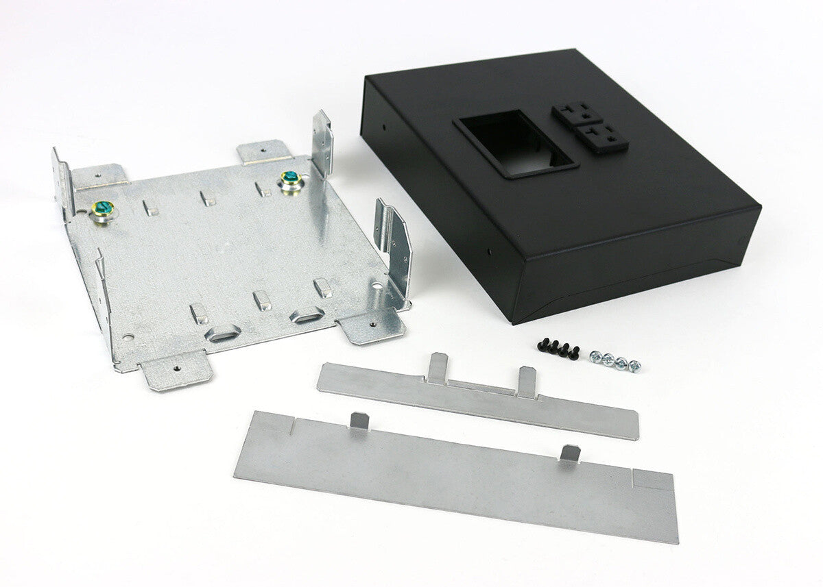WIREMOLD OVERFLOOR RACEWAY 2-GANG BOXTRANS TO MRTC, STEELBLACK