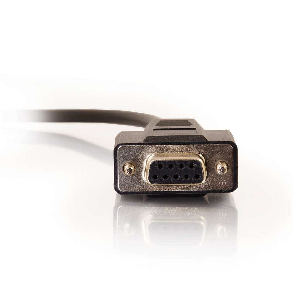 C2G 6ft (1.8m) DB9 F/F Serial RS232 Null Modem Cable - Black