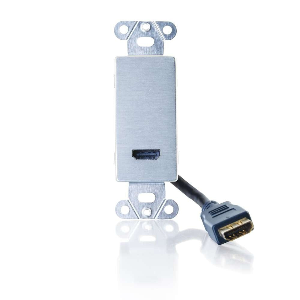 C2G HDMI Pass Through Wall Plate - Aluminum
