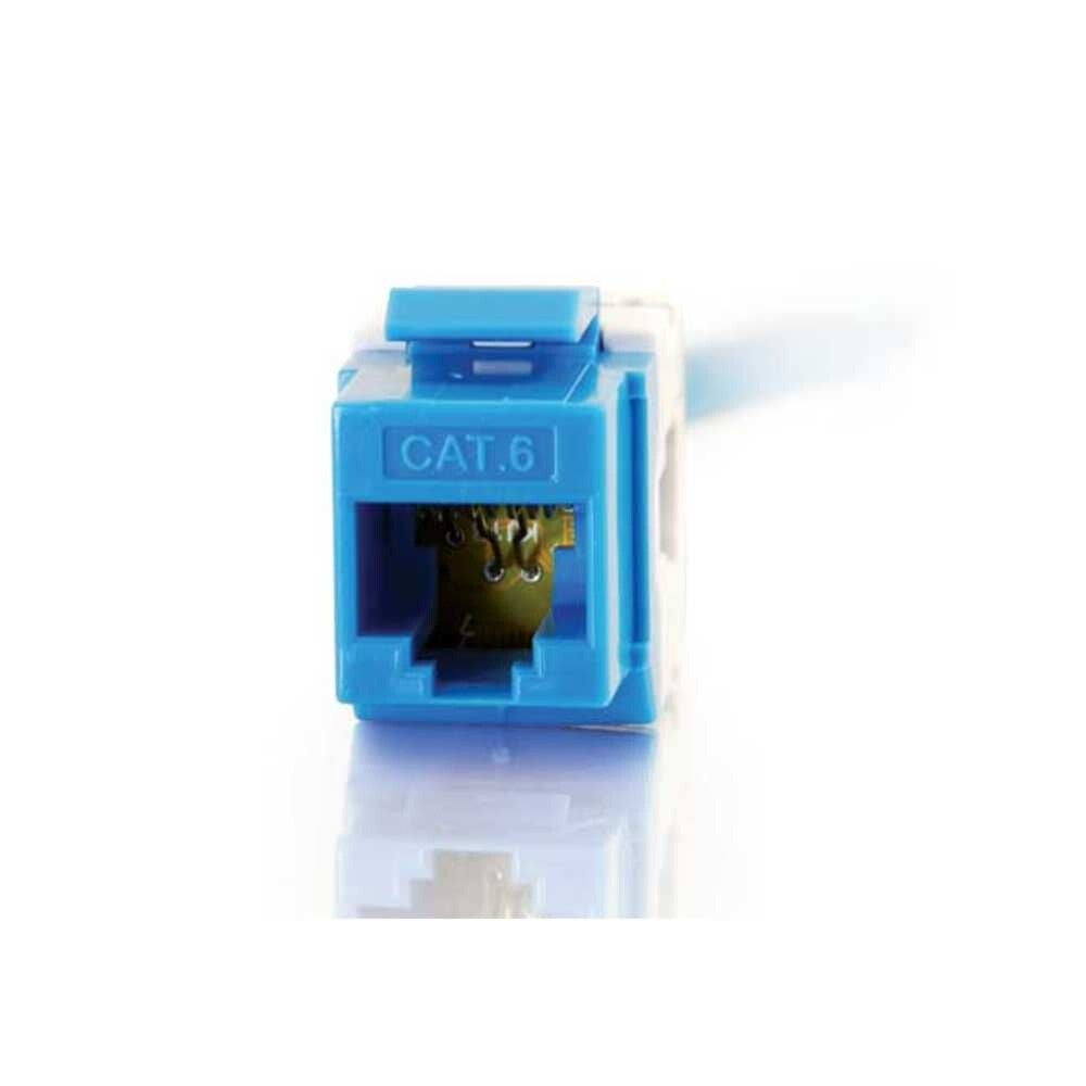 C2G 180° Cat6 RJ45 UTP Keystone Jack - Blue
