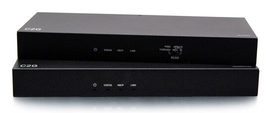 C2G HDMI® HDBaseT + 3.5mm, USB-B to A, and RS232 over Cat Extender Box Transmitter to Box Receiver - 4K 60Hz