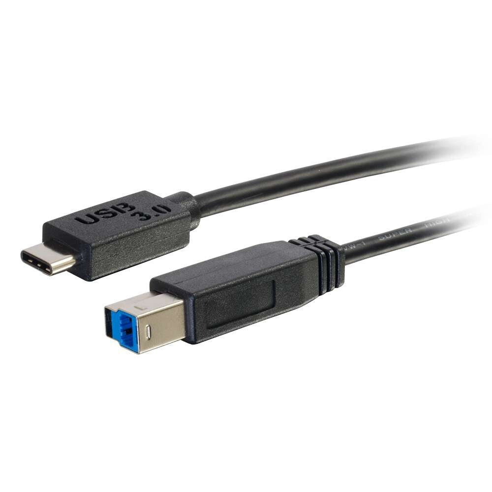 C2G 10ft (3m) USB 3.0 (USB 3.2 Gen 1 (5Gbps) USB-C to USB-B Cable M/M - Black