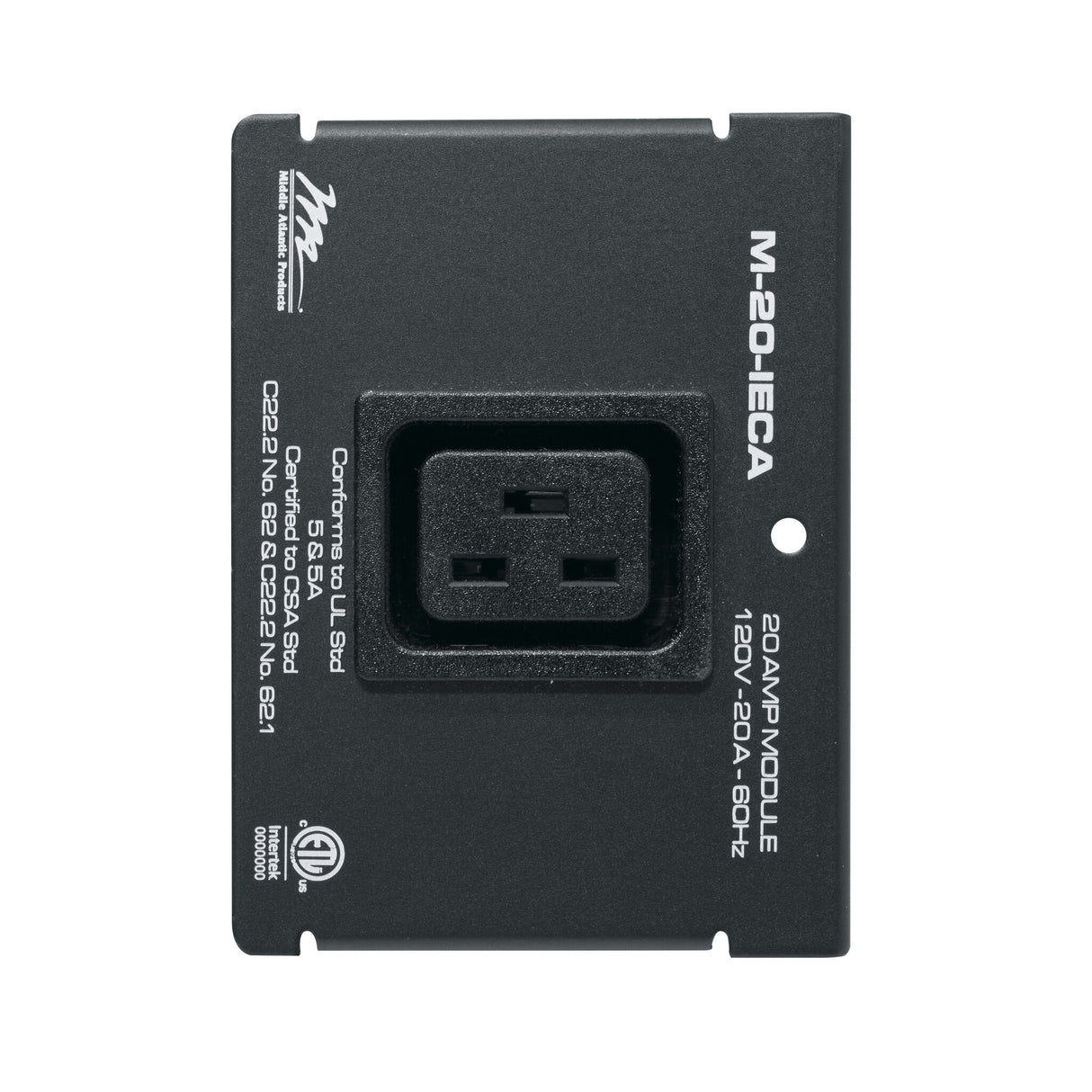 Middle Atlantic M-20-IECA power distribution unit (PDU) 1 AC outlet(s) Black