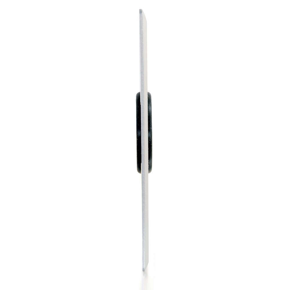 C2G 1in Grommet Cable Pass Through Single Gang Wall Plate - Brushed Aluminum