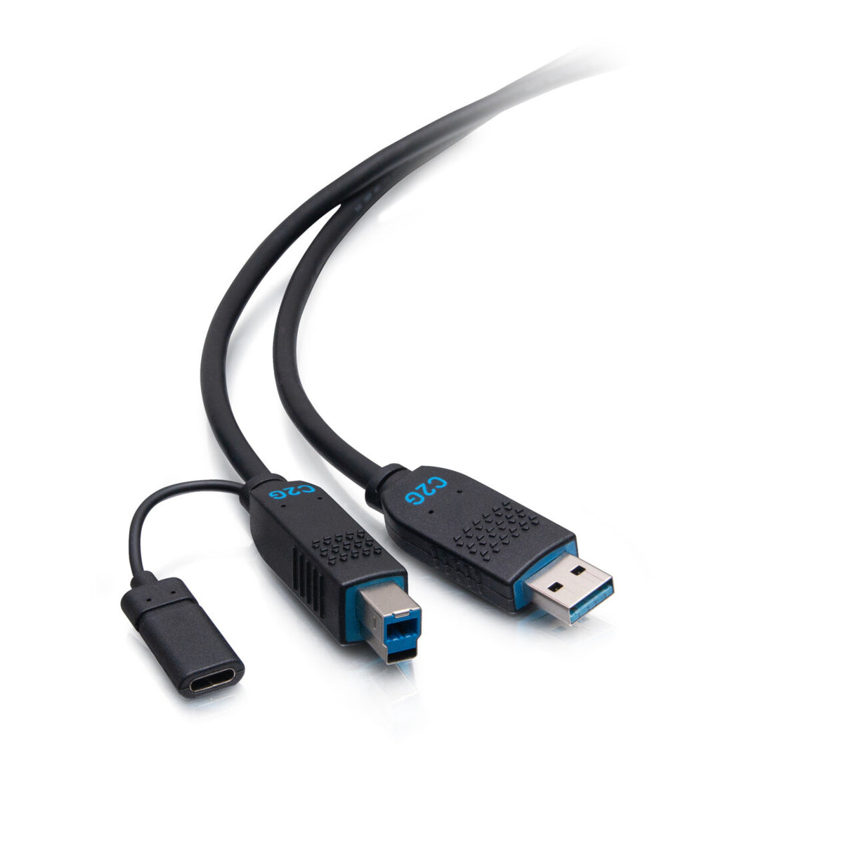 C2G 75ft (22.8m) Performance Series USB-A Male to USB-B Male Active Optical Cable (AOC) - 3.2 Gen 2 (10Gbps) Plenum Rated