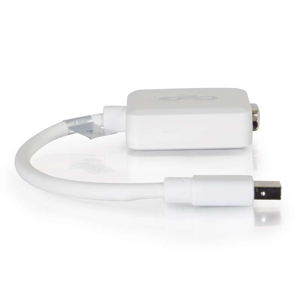 C2G 8in Mini DisplayPortTM Male to VGA Female Active Adapter Converter - White