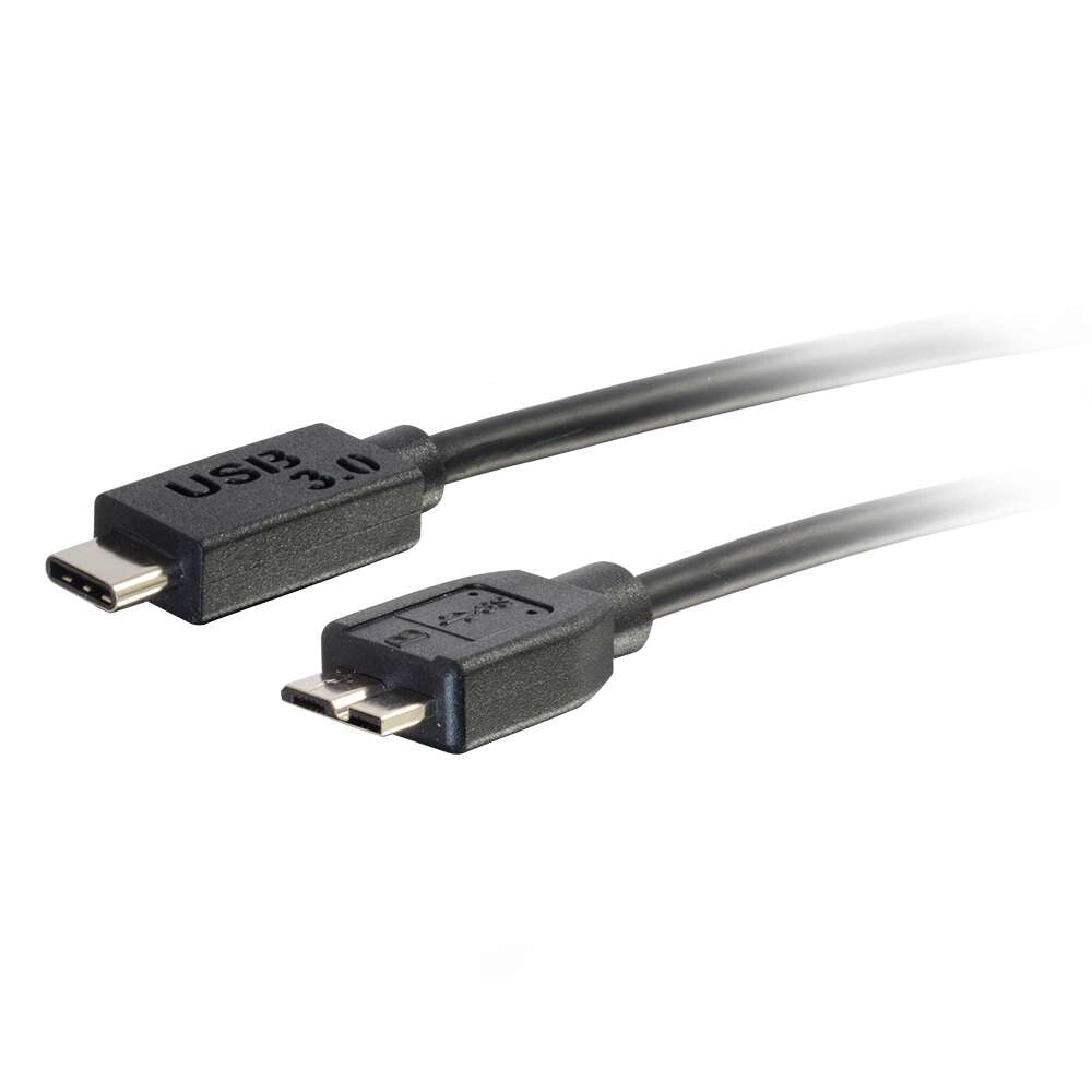 C2G 3ft, USB 3.0 Type C, Micro-USB B USB cable USB 3.2 Gen 1 (3.1 Gen 1) 0.9144 m USB C Black