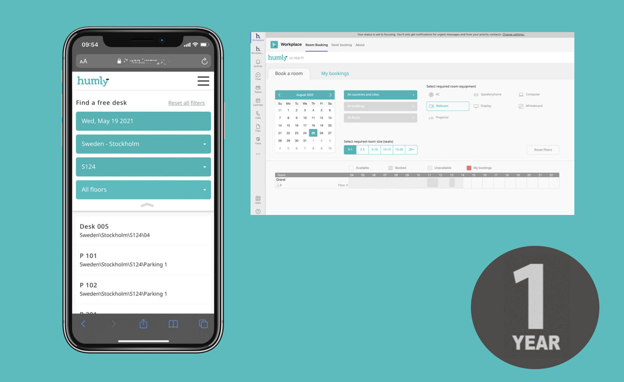 Humly HUM50031 software license/upgrade Full 1 license(s) Subscription English 1 year(s)