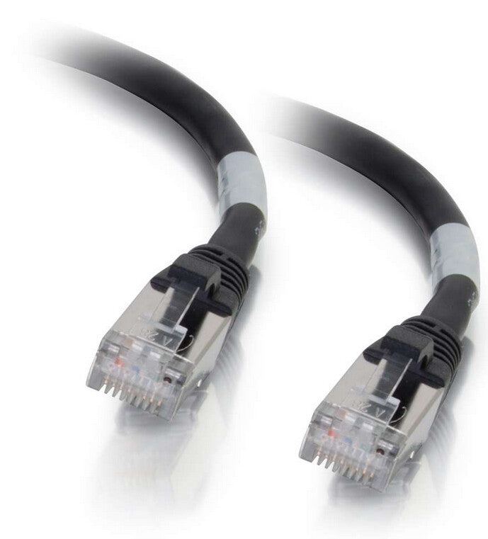 C2G 6" Cat6a STP networking cable Black 0.15 m U/FTP (STP)