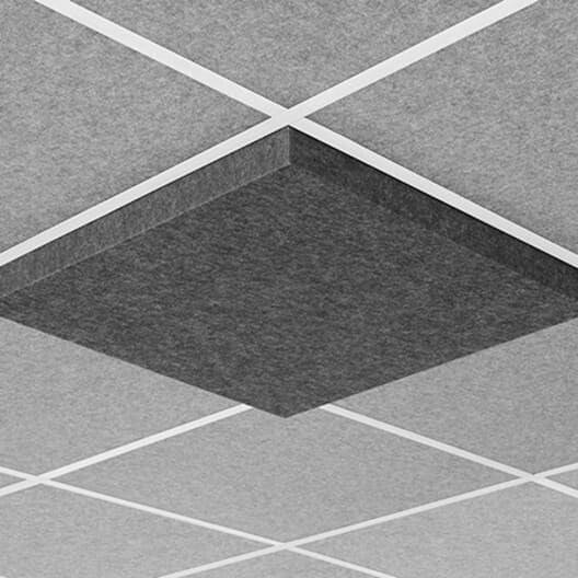 Middle Atlantic Nivo Acoustic Ceiling Tile with 2 inch Drop Profile in Midnight Blue, 2 inch Drop, 15/16" Layin