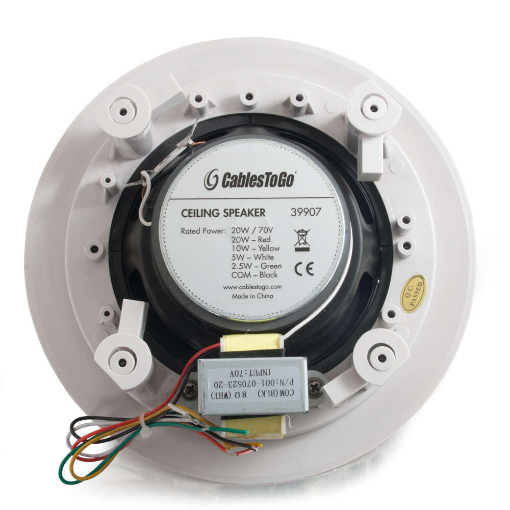 C2G 5in Ceiling Speaker 70v - White