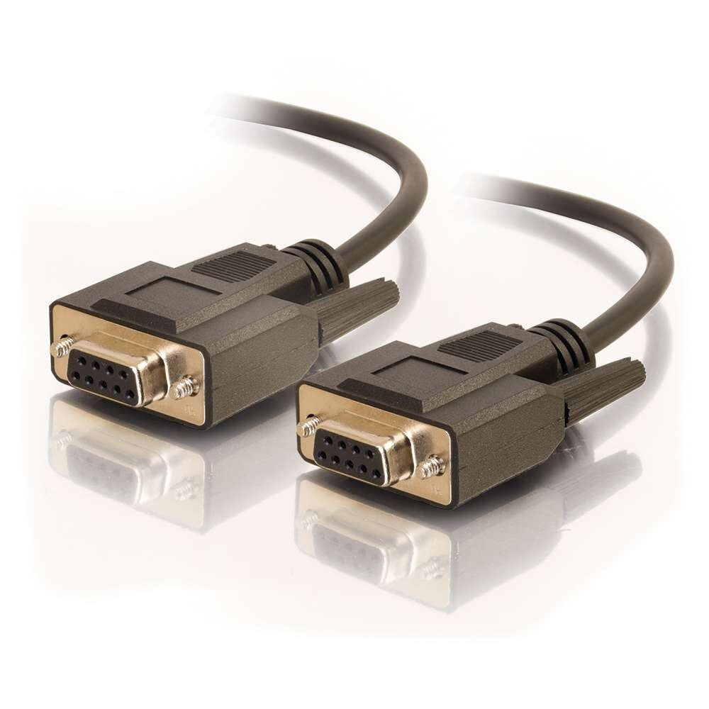 C2G 6ft (1.8m) DB9 F/F Serial RS232 Null Modem Cable - Black