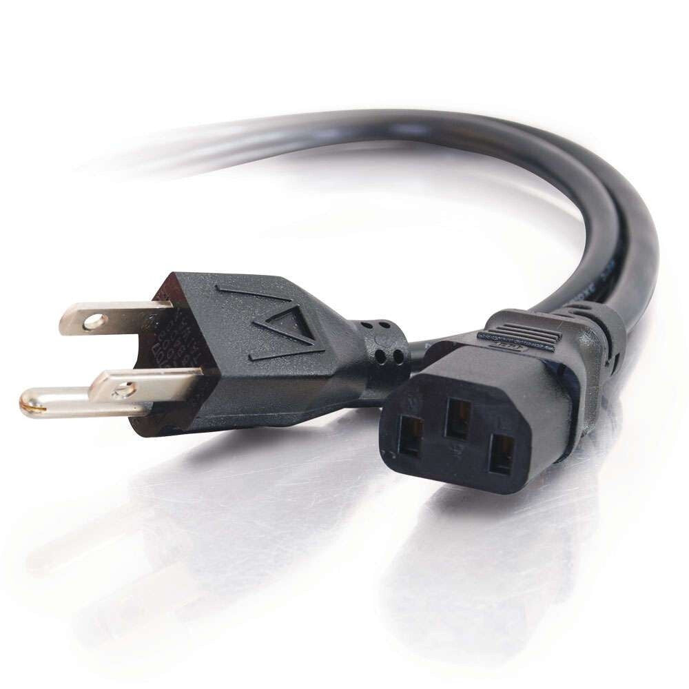 C2G 1ft (0.3m) 18 AWG Universal Power Cord (NEMA 5-15P to IEC320C13)