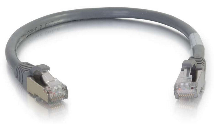 C2G 6" Cat6a STP networking cable Grey 0.15 m Cat6 U/FTP (STP)