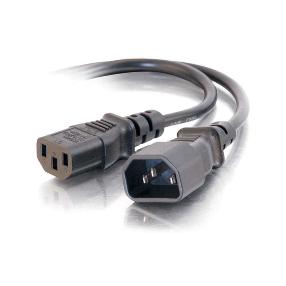 C2G 6ft (1.8m) 18 AWG Computer Power Extension Cord (IEC320C14 to IEC320C13)