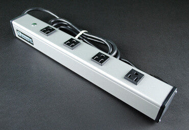 WIREMOLD UL1090BC power extension 1.8 m 4 AC outlet(s) Indoor Aluminium, Black