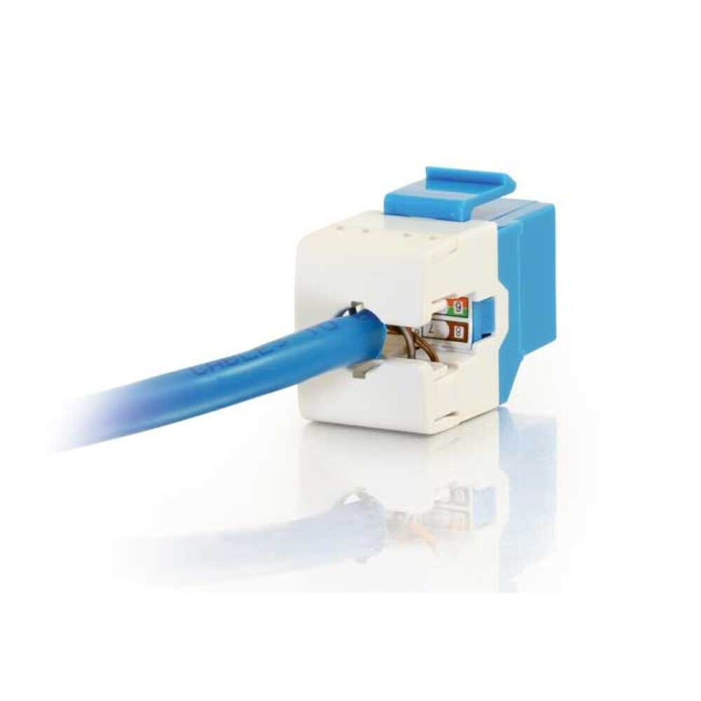 C2G 180° Cat6 RJ45 UTP Keystone Jack - Blue