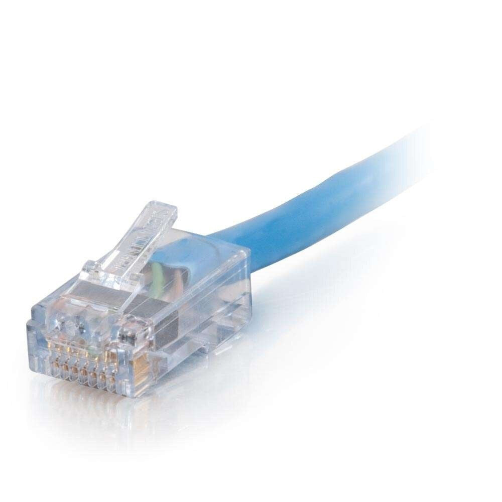 C2G 1ft (0.3m) Cat6 Non-Booted UTP Unshielded Ethernet Network Patch Cable - Plenum CMP-Rated - Blue
