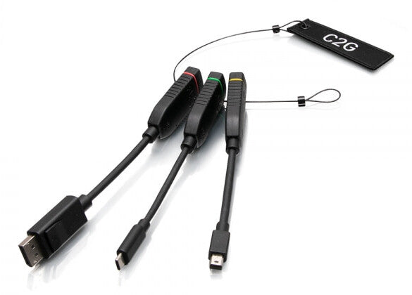 C2G Universal 4K HDMI® Dongle Adapter Ring with Color Coded Mini DisplayPort™, DisplayPort, and USB-C®