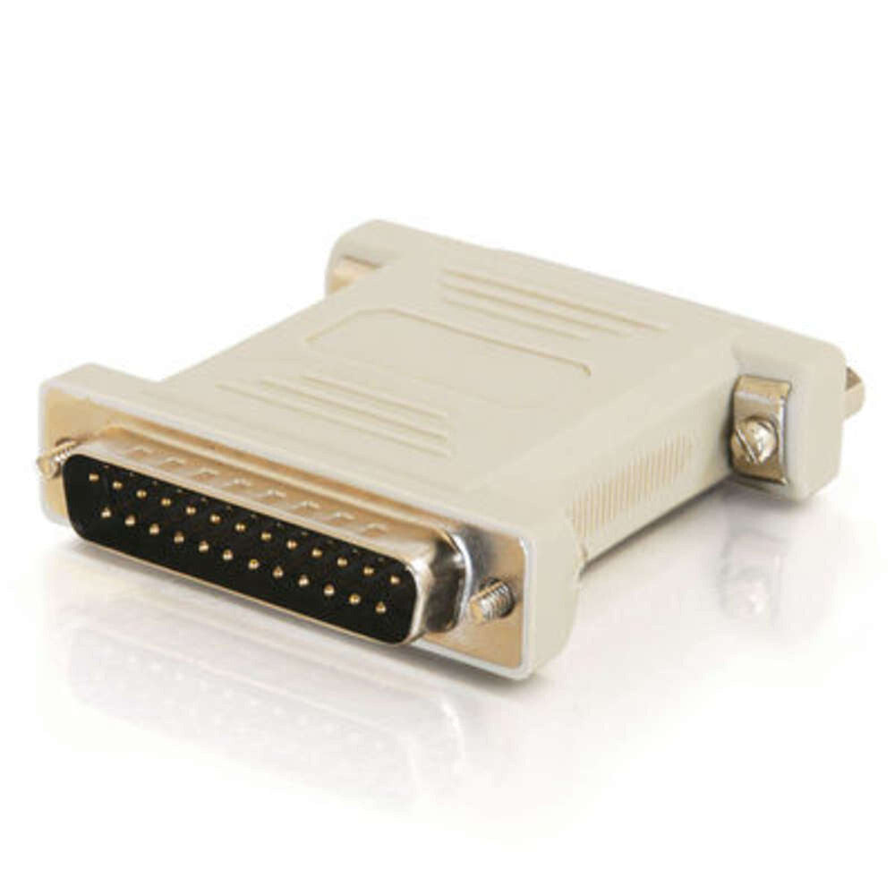 C2G DB25 Male to DB25 Female Serial RS232 Null Modem Adapter
