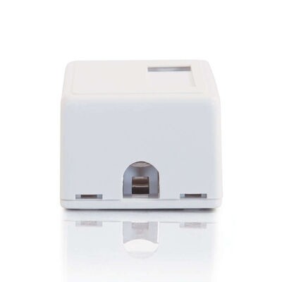 C2G Keystone Jack Surface Mount Box 1-Port Ivory
