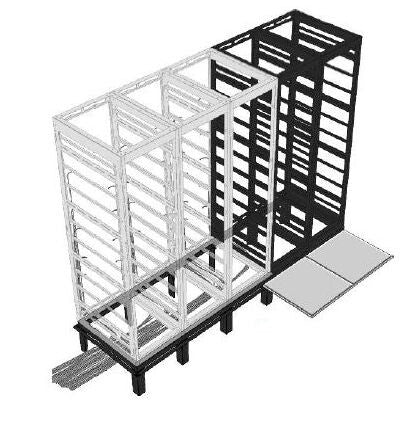 Middle Atlantic Raised Floor Support Angles 2 Bay for WRK 27"/32"