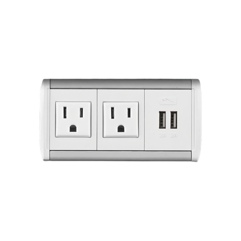 FSR SYM-UT-2AC1CA-AWW socket-outlet 2 x Type B + 2 x USB Type A Black, Grey, White