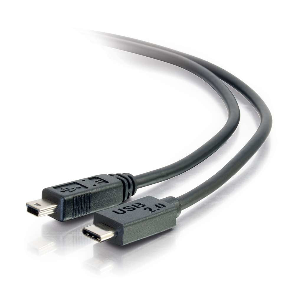 C2G 10ft, USB 2.0 Type C, Mini-USB B USB cable 3.048 m USB C Black