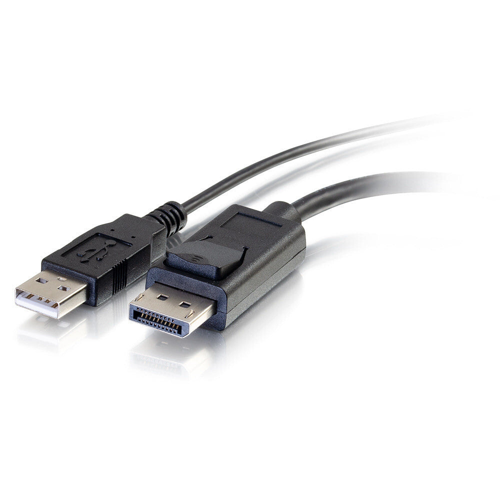 C2G 8in DisplayPortTM Male to VGA + Audio Female Active Adapter Converter - Black