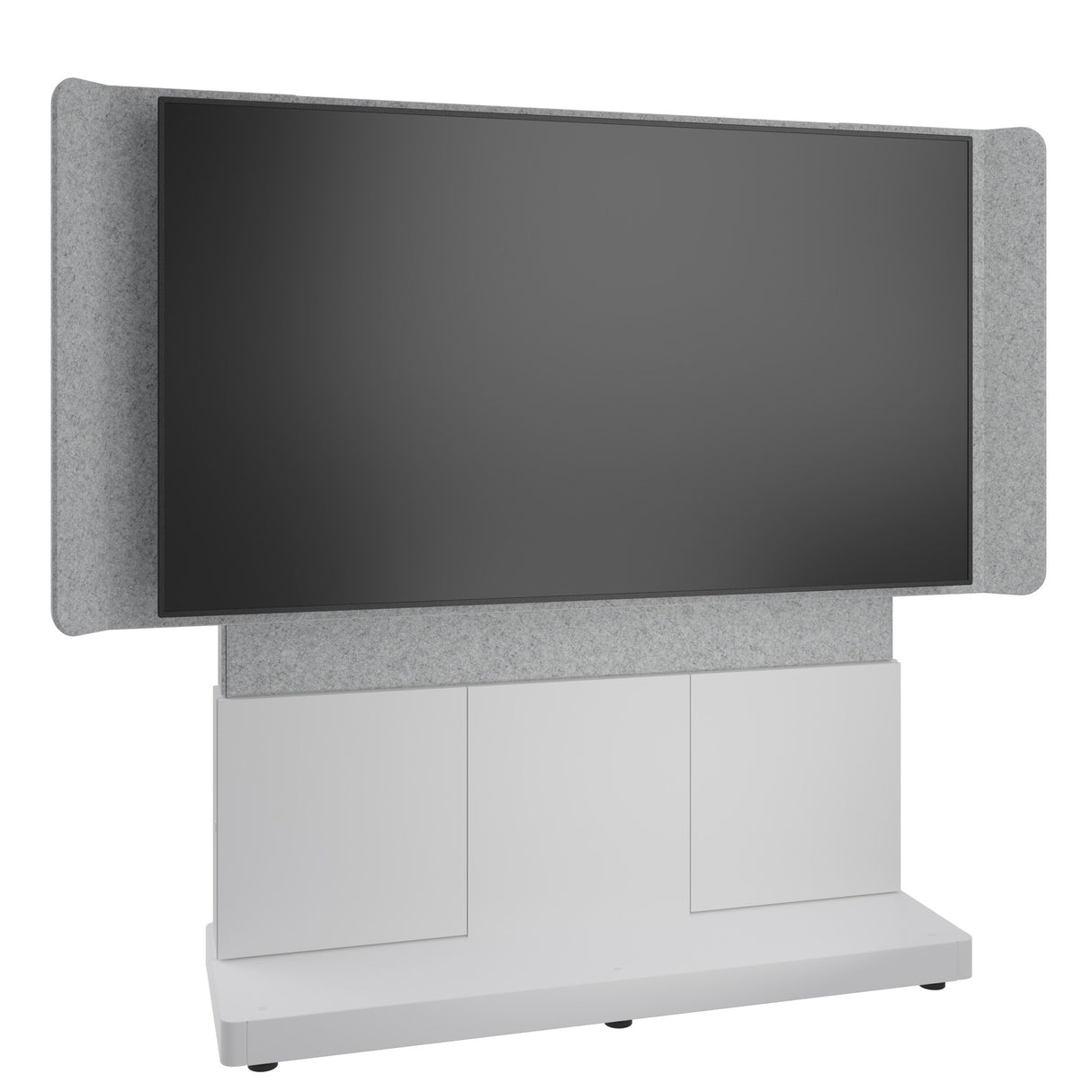 Middle Atlantic ForumTM Free-Standing 66" (3 Bay) Display Stand for (1) 76" to 85" Display, Light Finish