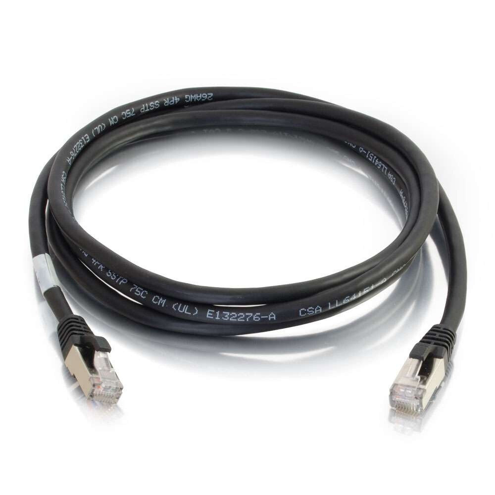 C2G 6ft (1.8m) Cat6a Snagless Shielded STP Ethernet Network Patch Cable - Black