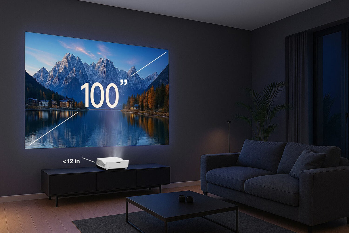Optoma GT4000UHD data projector Ultra short throw projector 4000 ANSI lumens DLP UHD 4K (3840x2160) 3D White