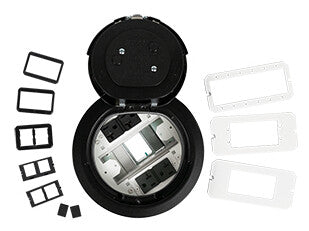 WIREMOLD 6ATC2PBK outlet box Black